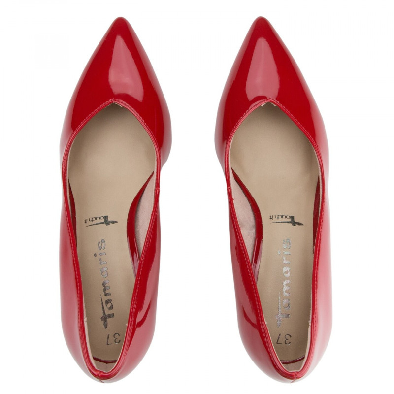 Augstpapēžu apavi sievietēm Tamaris, sarkani