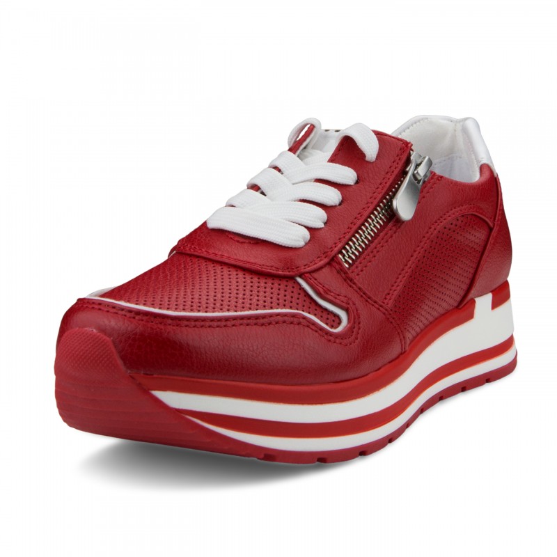marco tozzi red trainers
