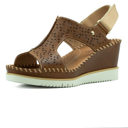 Pikolinos basutės su platforma moterims, rudos W3Z1623C1